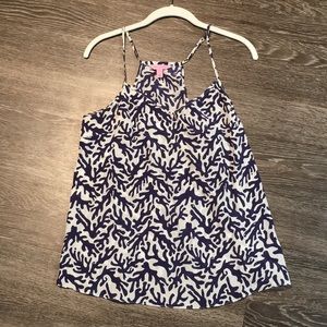 Lilly Pulitzer Dusk Racer Back Silk Tank